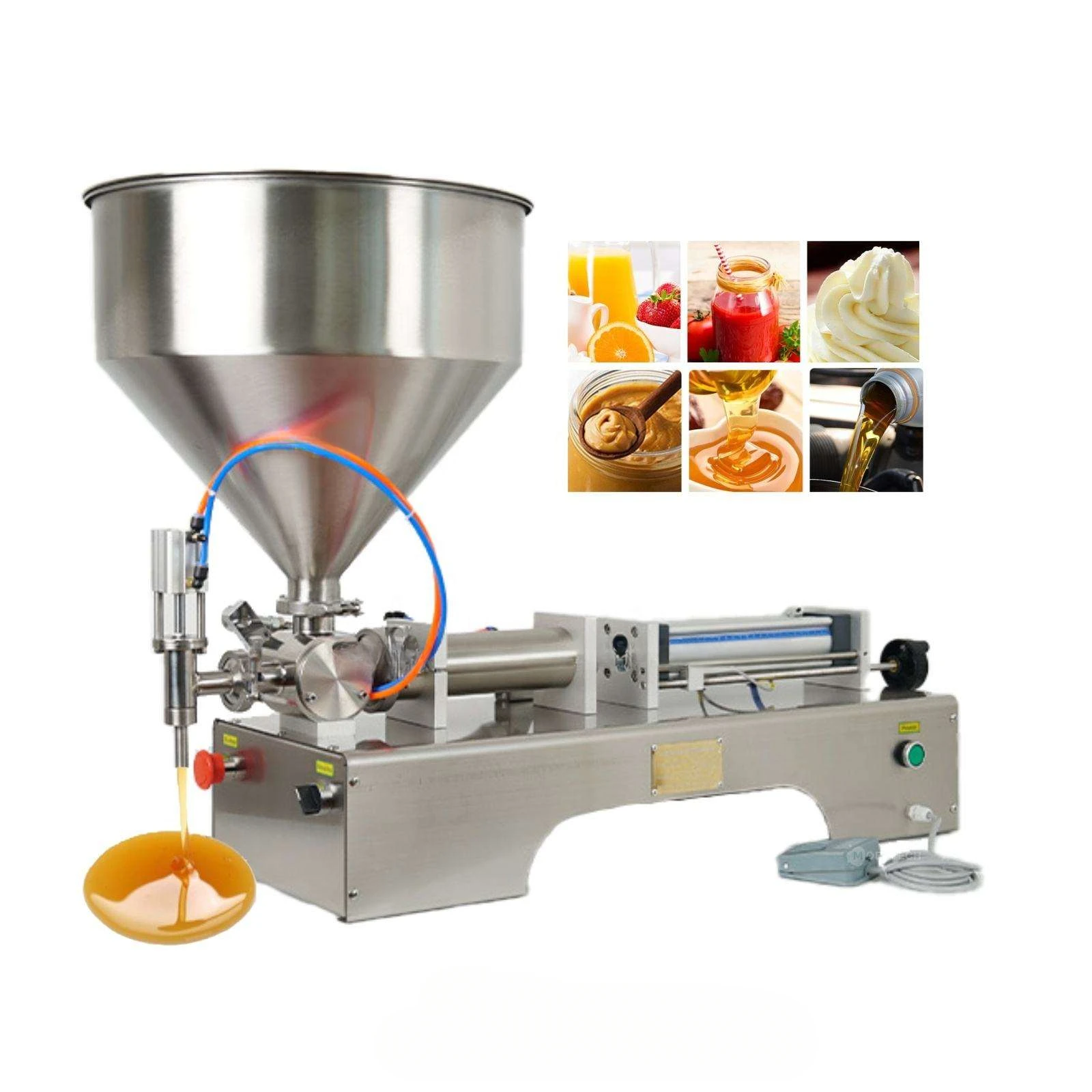 forShampoo Cosmetic Cream Small Bottle Honey Semi Automatic Horizontal Pneumatic Jam Liquid Paste Filling Machine