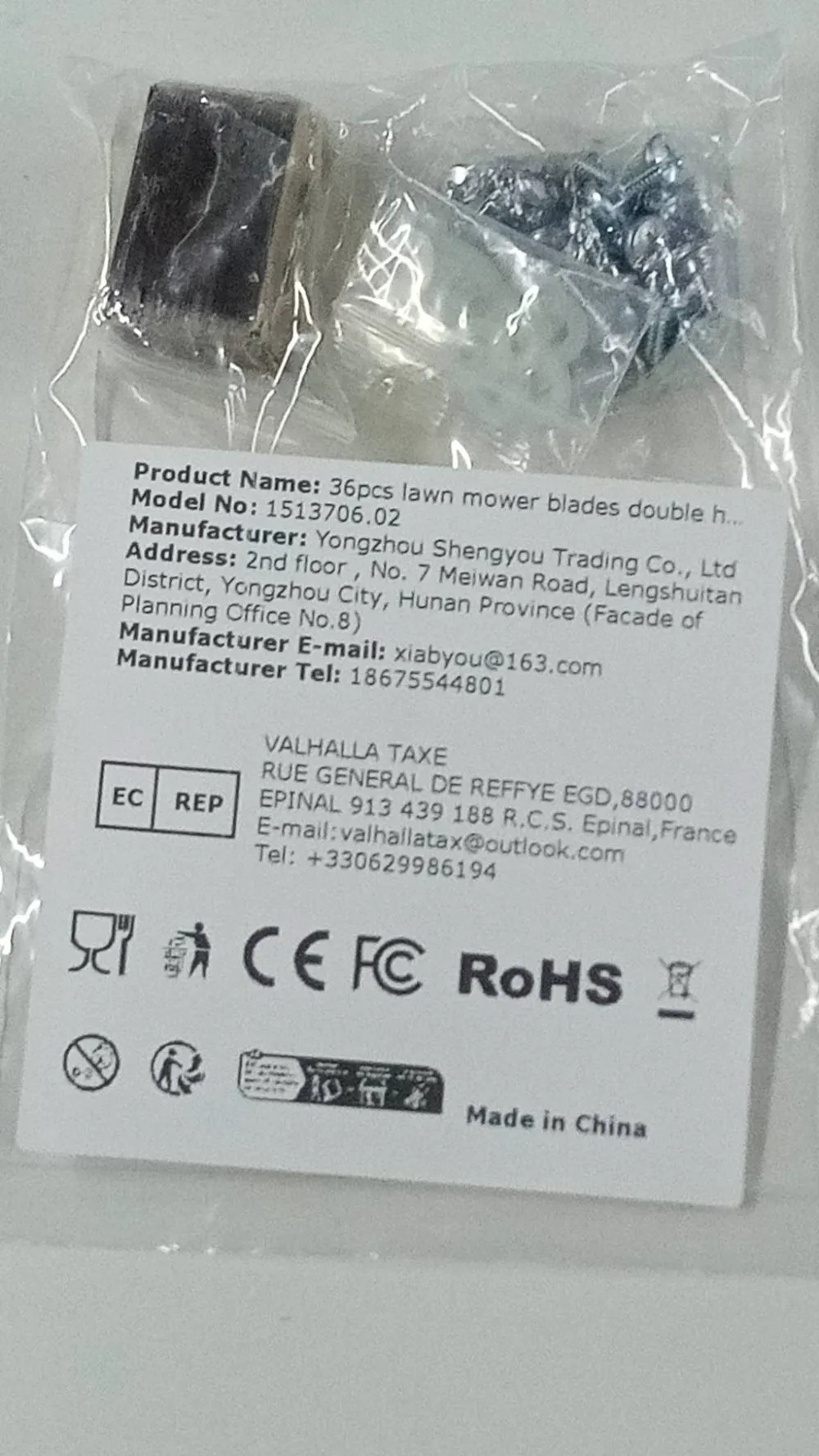 

36Pcs Lawn Mower Blades with Washers & Screw Double Hole Mower Blades Wear Resist Lawn Cutting Blade for Mammotion Luba Robot