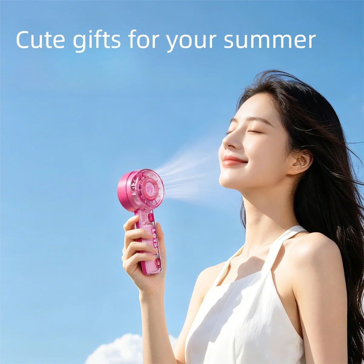 MINISO 2000mAh Portable Handheld Turbo Fan Transparent Strong Airflow Low-Noise Personal Travel Fan for On-the-Go Cooling