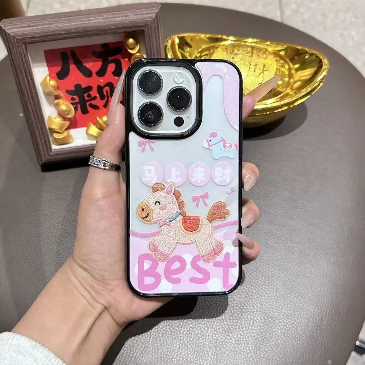 cute horse cartoon colorful phone case for iphone 17 pro max 16 plus 15 14 13 11 silicone back cover for iphone 12 pro xr bumper