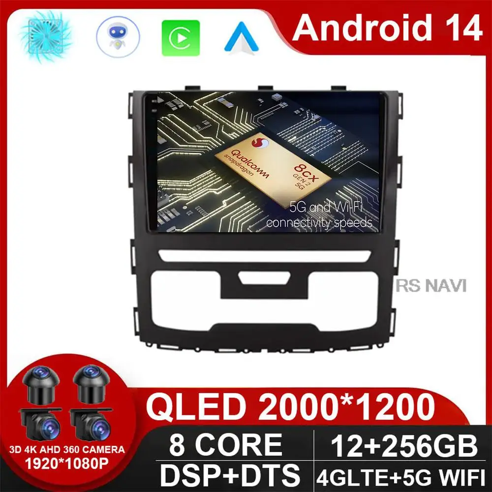 

Android 14 Carplay Auto WlFl+4G For Citroen DS4 DS5 DS6 DS 5LS 2014 - 2017 Car Radio Multimedia Video Player Navigation GPS DSP