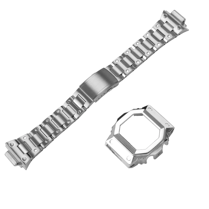 GX56 metal case bezel strap for Casio G-SHOCk gift G block GX-56BB GXW-56 GXW-56BB Stainless steel strap bracelet band accessori