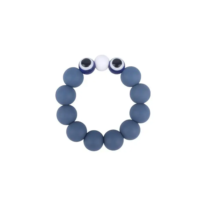 

Cute Eyes Silicone Beads Round Baby Teether Bracelet Newborn Chew Rattle Toy for Baby Bpa Free Silicon Toy