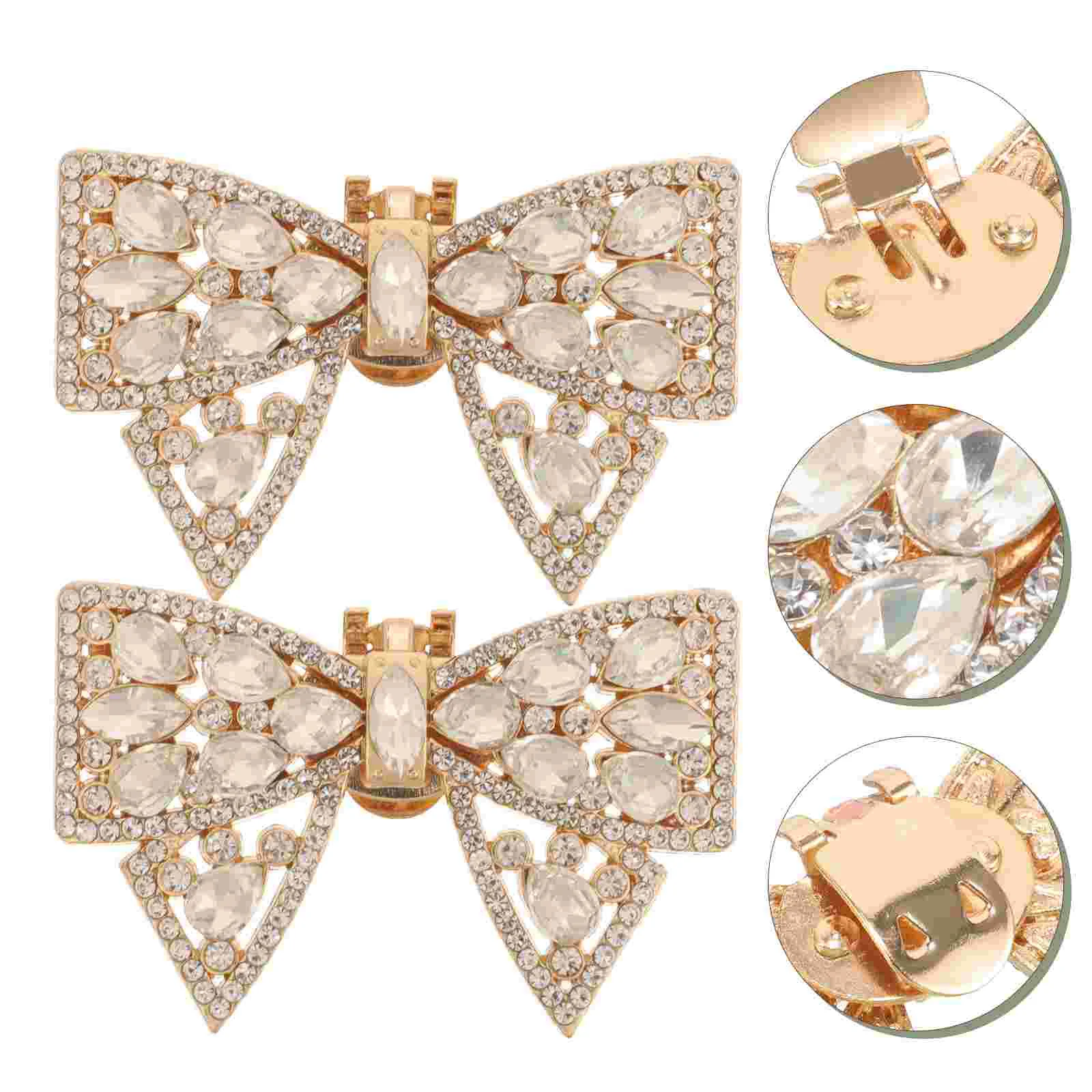 Removable Shoe Ornament Bow Knot Clips Wedding Shoes Buckle Bowknot Accessories Women