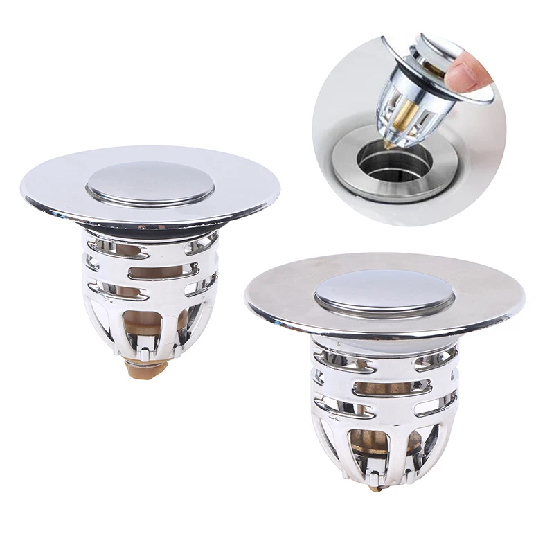 Innovative Shower Sink Plug Flip Cover Wash Basin Core Bounce Up Press Type Drain Filter Kitchen Accessories Bathroom Stopper