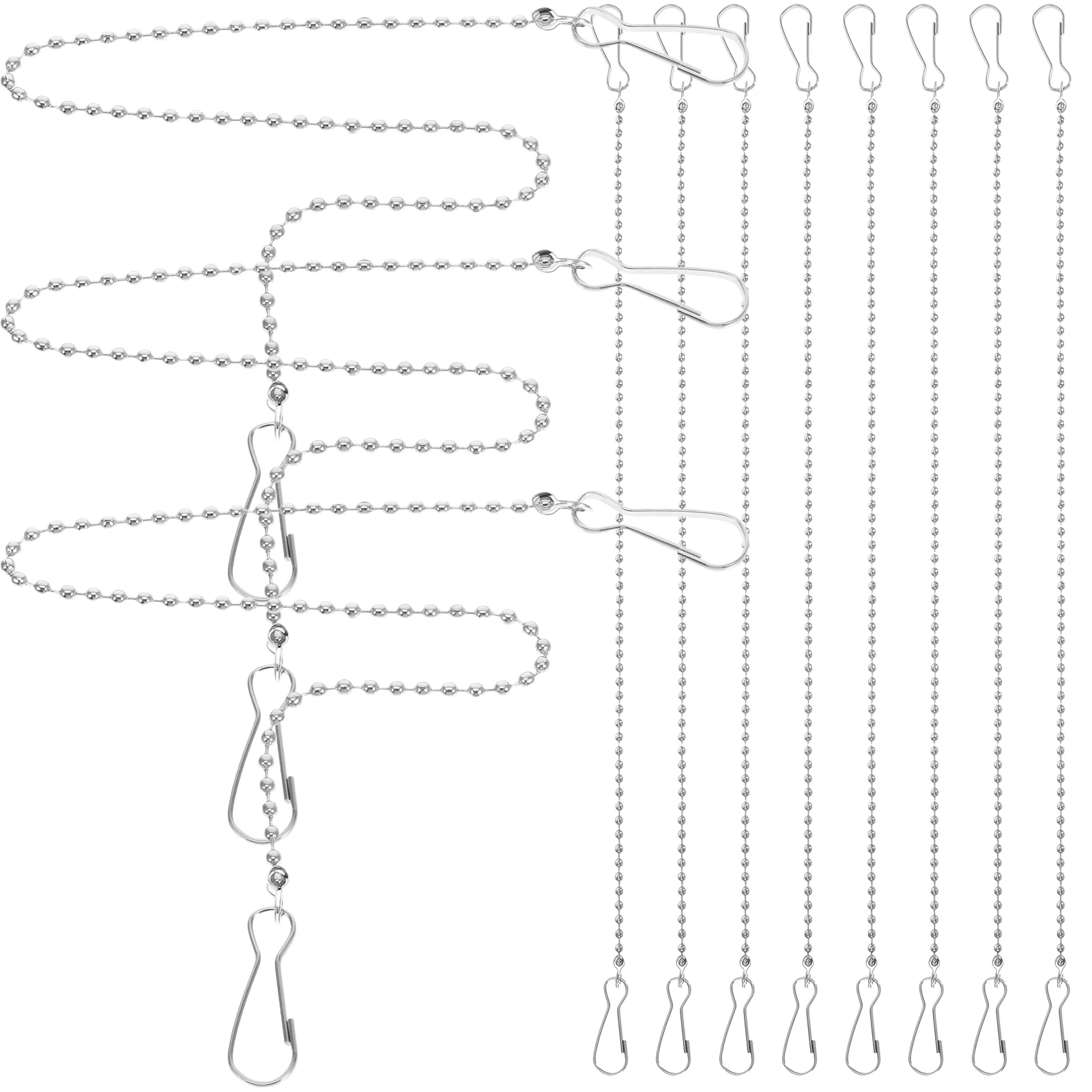 

20Pcs Versatile Sign Hanging Chains With Hooks For Planters Bird Feeders Lightweight Supports Indoor Outdoor