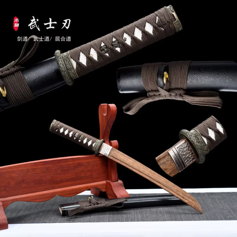 Wakizashi Wooden Sheath, Japanese Samurai Blade, Short Style, Martial Arts Performance Props