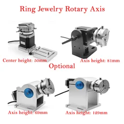 LY 69 Series Ring Jewelry Rotary Axis With Spring Clamp Jig For Fiber Laser Carving Marking Engraving Machine Use