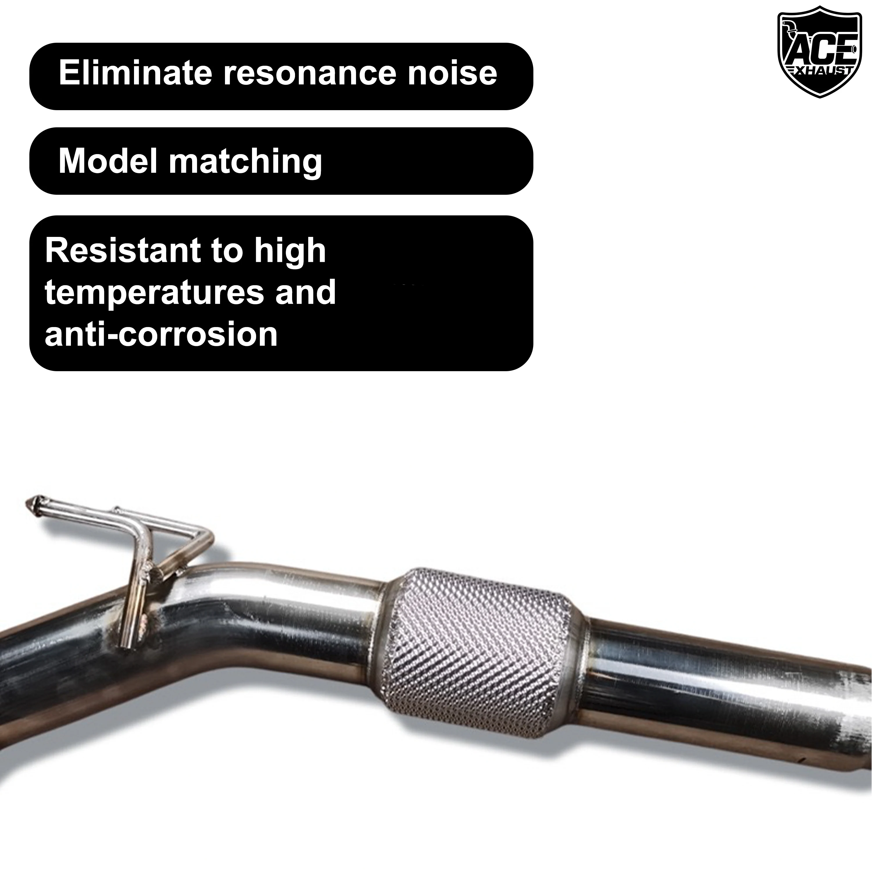 ACE Auto-Zubehör Auspuffrohr Passend für Volkswagen VW SAGITAR Downpipe Hochwertige SUS304 Auspuffanlage Mit Katalysator – Detail 5