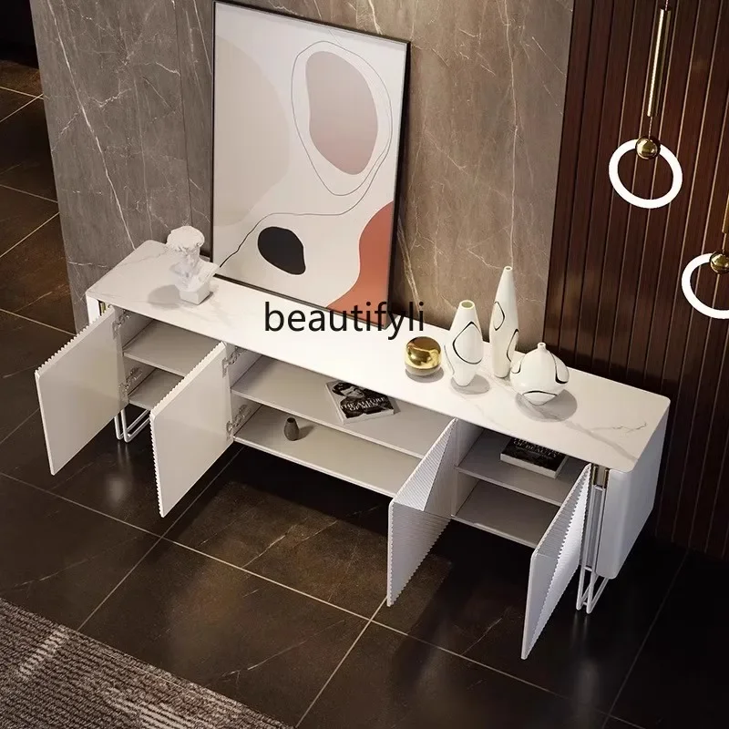 PPライト高級無垢材テレビキャビネットコーヒーテーブル組み合わせモダンシンプルリビングルーム大型アパートテレビキャビネット