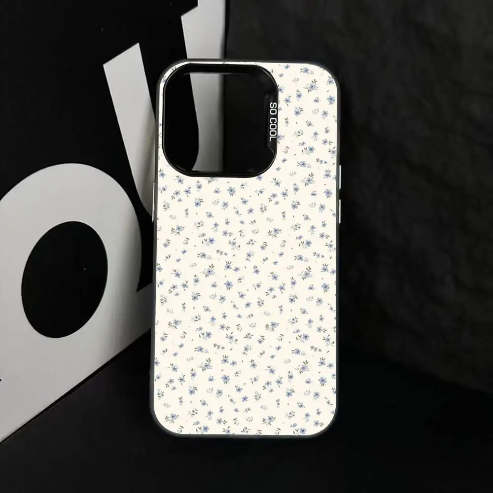 Romantic Floral Phone Case For iPhone 17,16,15,14,13,12,11 Plus,Pro Max,XS,Colorful Silver Black Cover