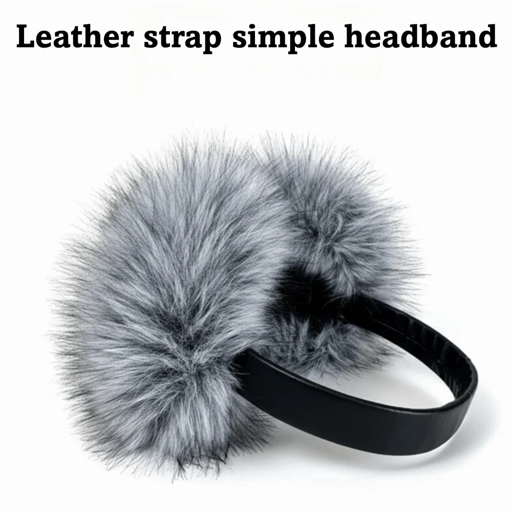 

Модные наушники большого размера с имитацией меха, теплые утолщенные грелки для ушей, ветрозащитные, морозостойкие наушники, зимний сезон