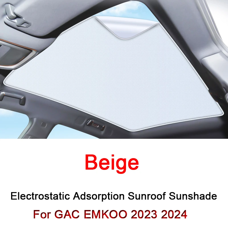 Fit For GAC EMKOO 2023 2024 2025 Electrostatic Adsorption Car Roof Sunshade Skylight Blind Shading Windshield Sunroof Cover