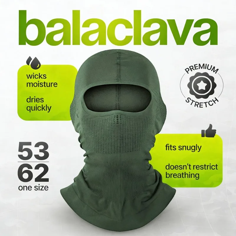 New Full Face Scarf Ski Cycling Full Face Cover Camouflage Balaclava Neck Head Tactical Air Soft Cap Helmet Liner Four Seasons