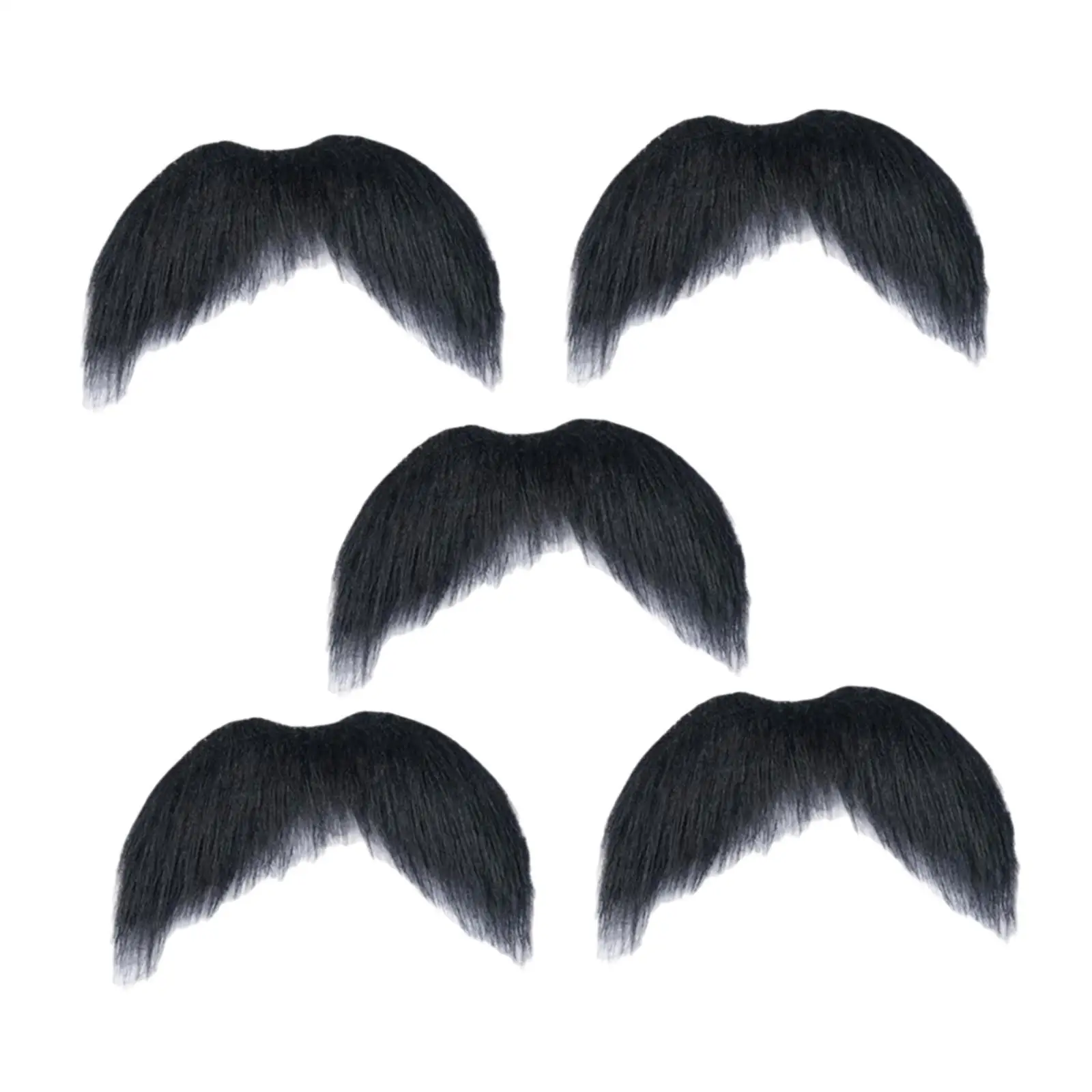 5 ชิ้นหนวดปลอมแต่งตัวเครื่องแต่งกายอุปกรณ์เสริมสำหรับแกล้งเล่นชาย