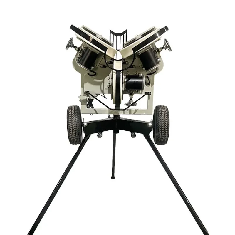 Baseball softball integrated dual-purpose three-wheel tee