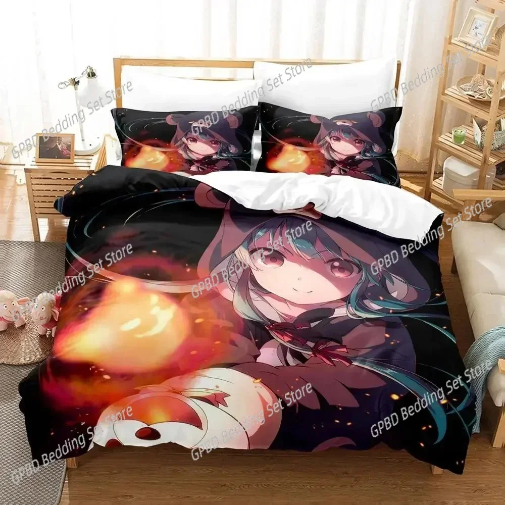 Anime Kuma Kuma Kuma Bear 3D NEW Duvet Cover Pillowcase Bedding Set Adult Girl Bedroom Decoration Children Single Double Large