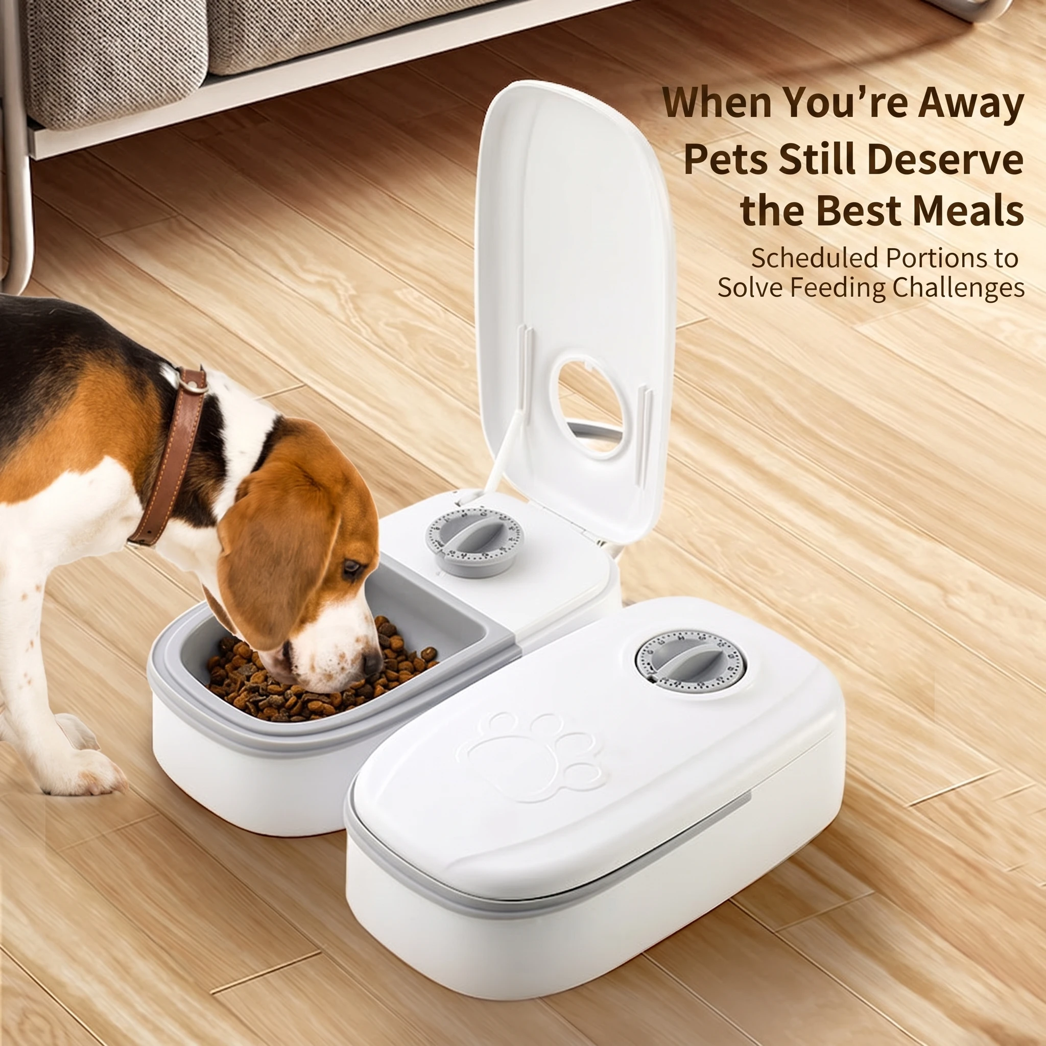 Single Automatic Pet Food Dispenser Bowl with Timer Cooling Wet Food Bowl for Dogs Cats Quantitative Pet Feeder Food Bowls