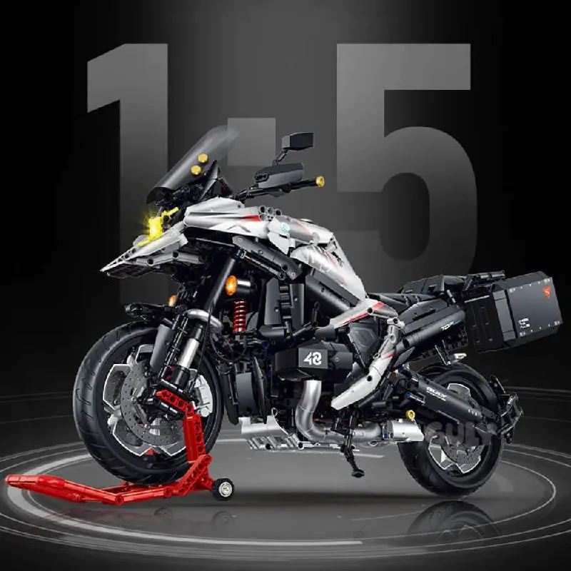 

R1300GS Motorcycle Racing Building Blocks MOC 1:5 Speed Supercar Moto Sports Vehicle Model Kit Toys Boys Adults Gift 2489PCS