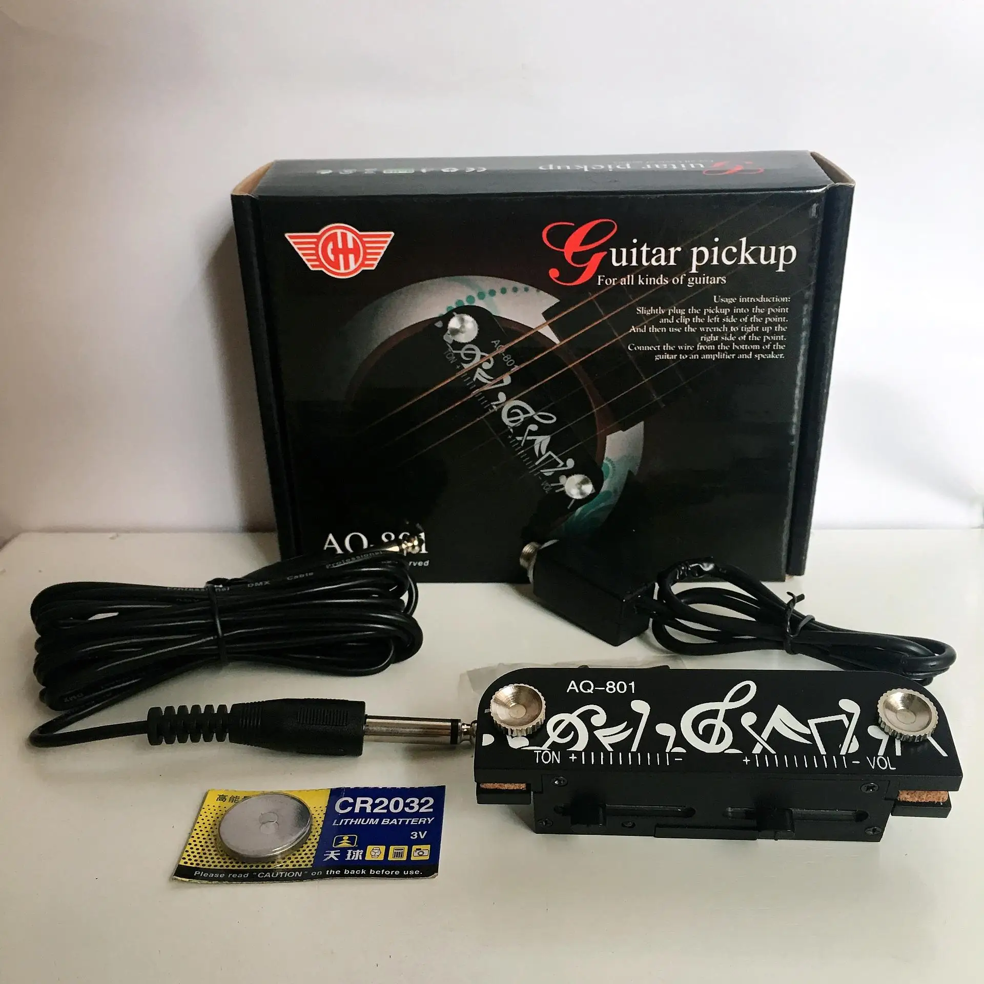 IRIN Acoustic Guitar Soundhole Pickup HQ Integrated Active Pickup Visible High Low Voltage Adjustment Guitar Sound Hole Pickup