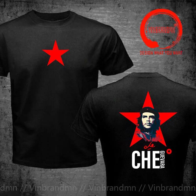 Cuban Leader T Shirts for Men Red Communist Star Cuba Men T-Shirt Che Guevara Marx Communism Cool Casual Pride T Shirt Man Shirt