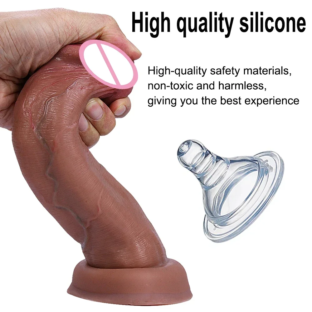 Soft big glans Dildo Realistic Huge Penis Anal Sex Toy for Women Silicone Suction Cup big Dick Butt Plug G-Spot Vagina Stimulato