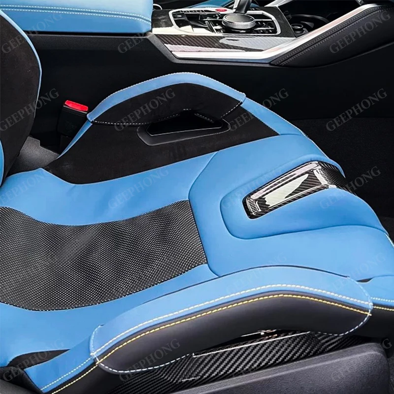 For BMW M2 M3 M4 M5 M8 G80 G81 G82 G83 G87  Car Accessories Interior Carbon Bucket Seat Bolster Genuine Leather Protector