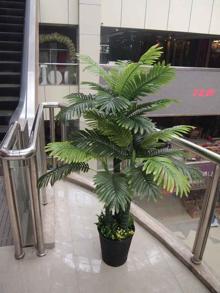 

Lifelike Artificial Palm Tree Single Stem for Living Room Decor Garden Entryway Faux Plant Bonsai Flower Pot Meter Tall