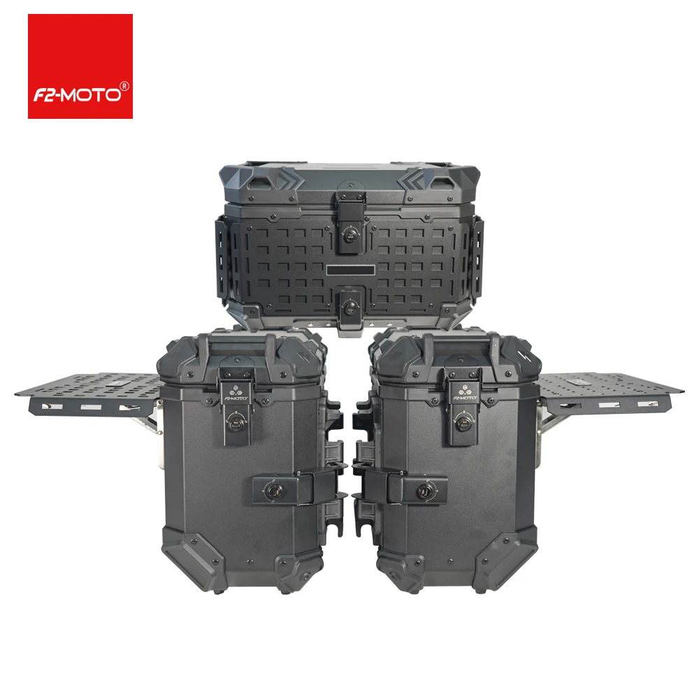 36L Motorcycle TOP Boxes Sets With Folding Plate Suitable For GS ADV1200/1250, Sturdy And Durable Saddle Luggage Bag