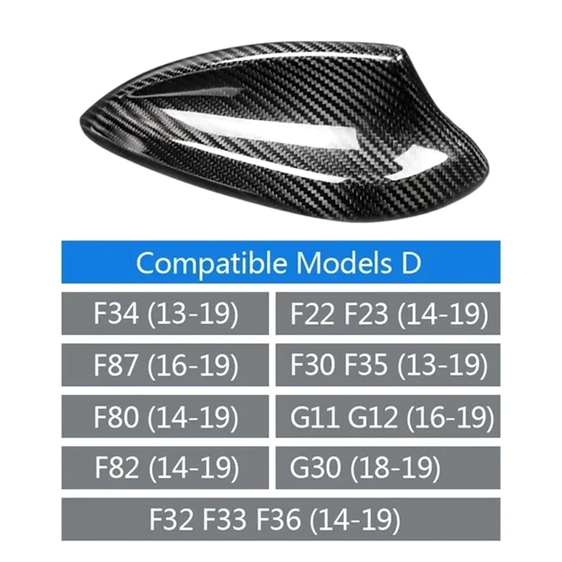 Carbon Fiber Pattern Shark Fin Antenna Cover For Bmw F10 F11 F22 F25 F30 F80 F87 F32 F36 F82 F01 G30 E70 E90 1 2 3 4 X1 Series