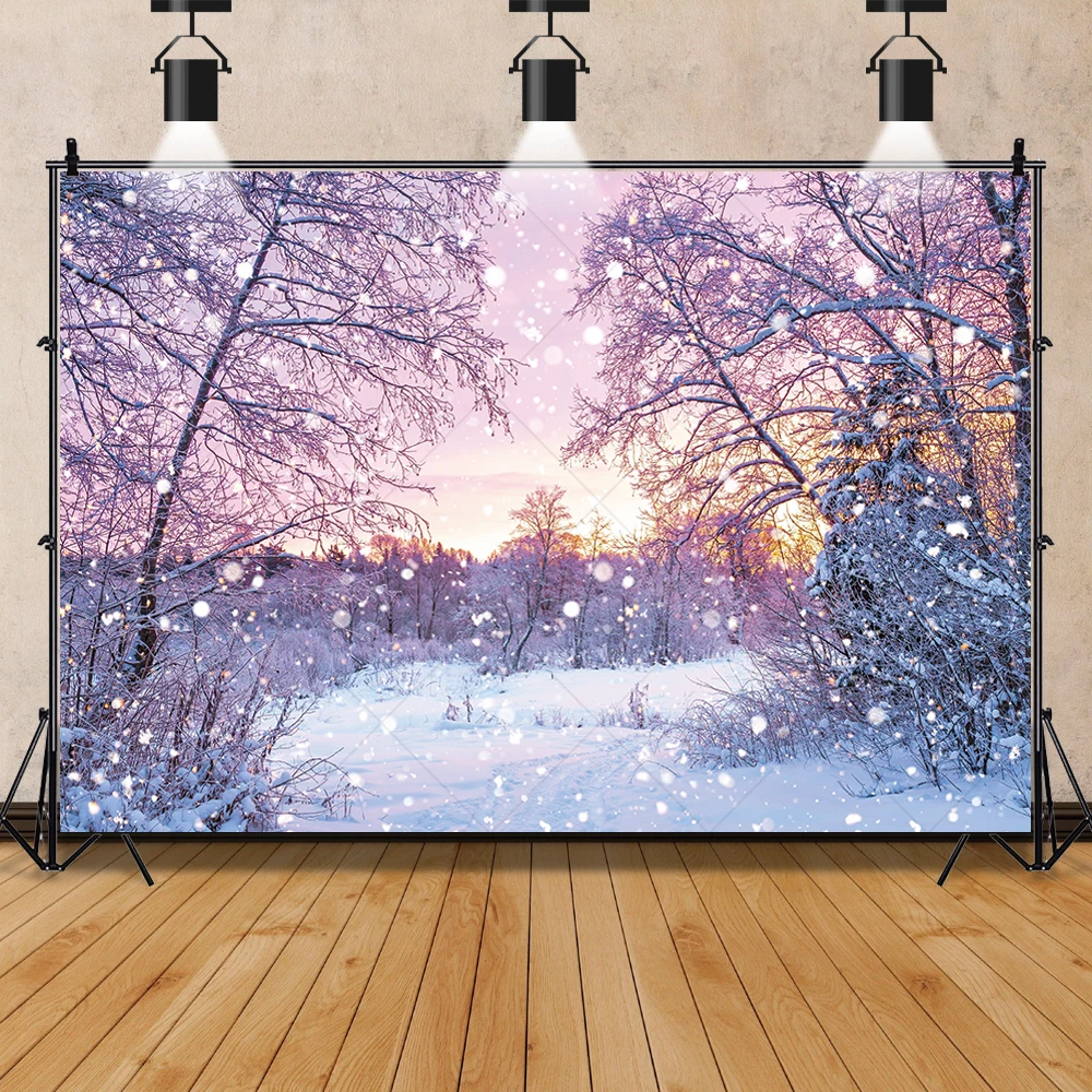 Christmas Photography Backdrop Winter Merry Xmas Tree Fireplace Gift Window Family Party Decor Custom Background Photo Studio