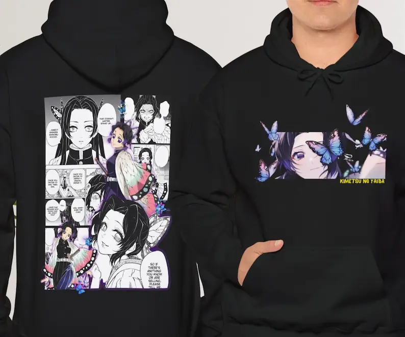 Shinobu Kocho Demon Slayer Kimetsu no Yaiba anime Manga hoodie Gift for her Gift for friends Funny gift Plus size hoodie