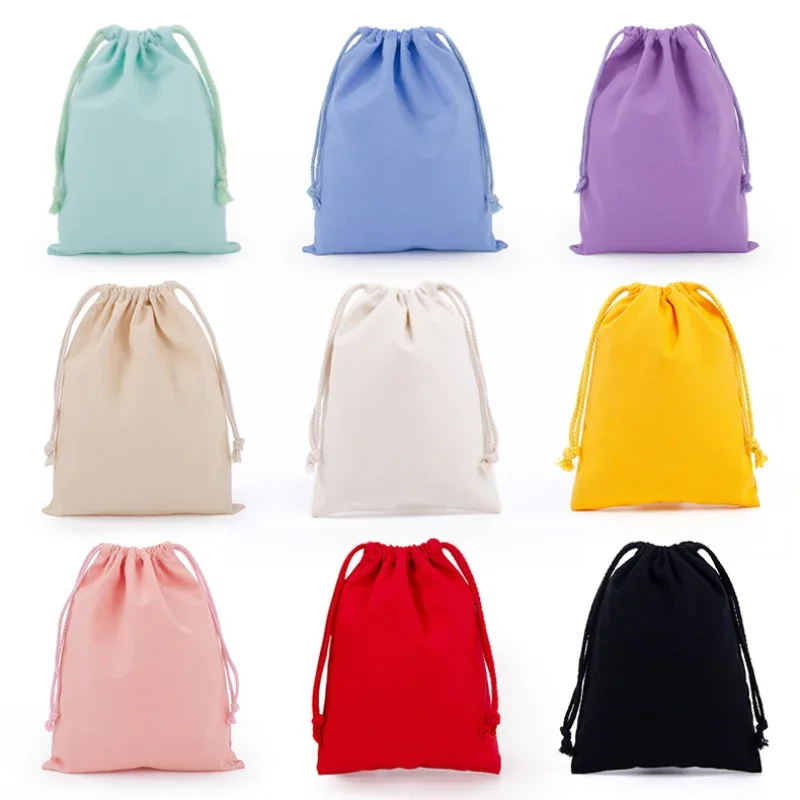 Casual Multi-größe Kordelzug Baumwolle Bündel Tasche Hochzeit Weihnachten Geschenk Diy Tasche Beutel Hause Staub Lagerung Tasche – Detail 1