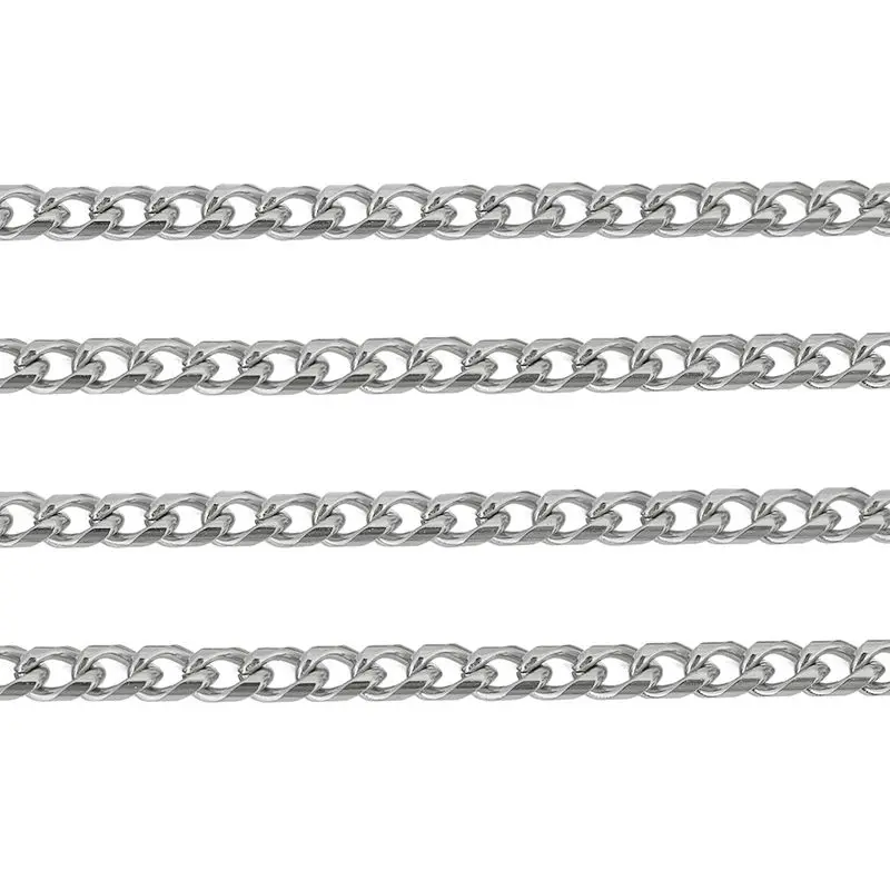 1meter Stainless Steel Round Grind Chain for DIY Choker Necklace Bracelets Jewelry Making Women Men Gold Punk Link Chain Finding