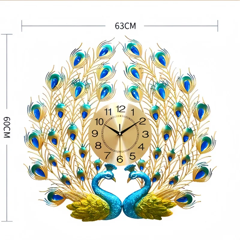 Wall Clock Living Room European Light Luxury Household Fashion Simple Art Silent Quartz Clock Creative Electronic Clock
