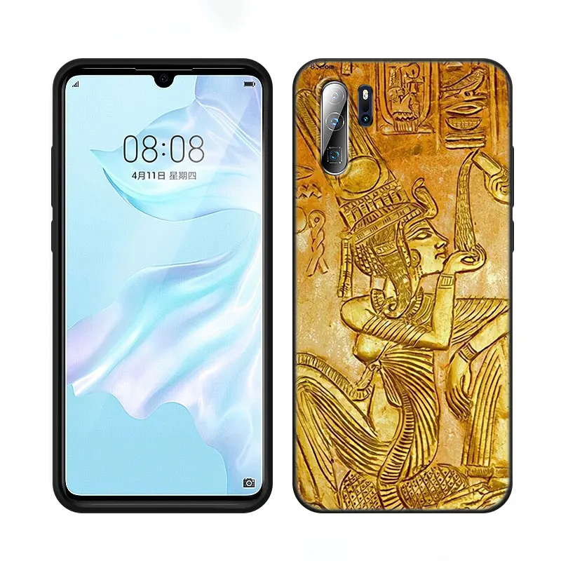 Egypt Nefertiti Anubis Ankh Phone Case For Huawei P8 P9 P10 P20 P30 P40 Lite E P50 P Smart Pro Z S 2018 2019 2020 2021 Cover