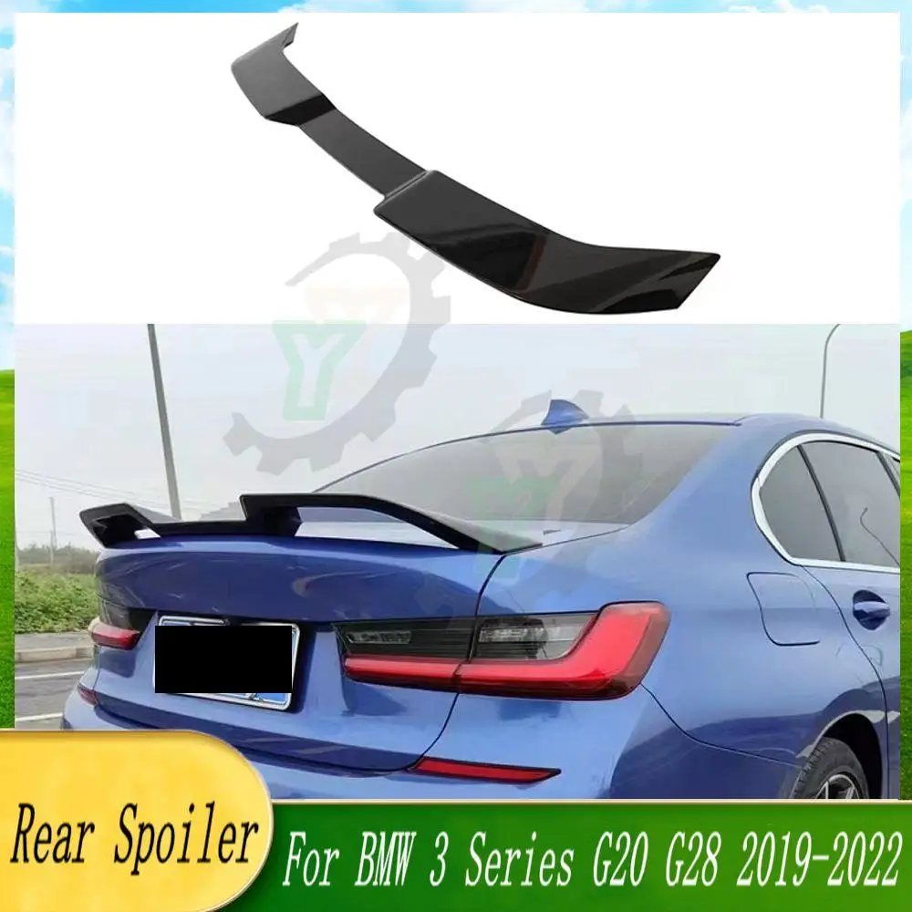 19 20 21 22 High Quality ABS Plastic Car Rear Trunk Spoiler Rear Wing Lip Trim  For BMW 3 Series G20 G28 2019 2020 2021 2022