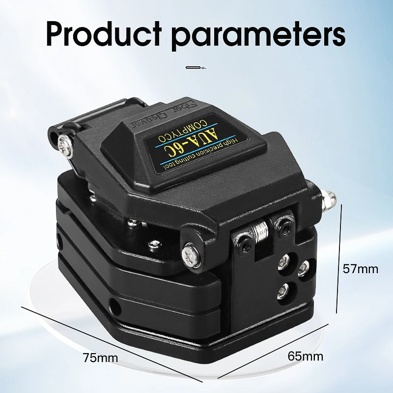 AUA-6C/60c Vezel Hakmes Met Koude Smeltverbinding Optische Vezelkabel Snijmes Gereedschap 16 Gezichtsblad