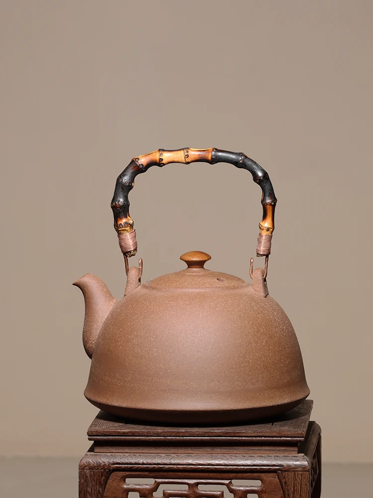 

Тайваньский глиняный чайник Clay Workop 3L Ro для прямого нагрева на газовой плите, набор из девяти предметов, водонагреватель