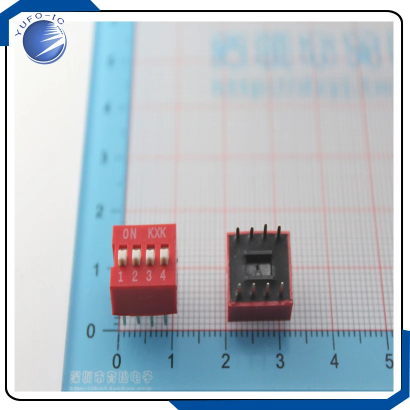 10PCS/LOT  4P  toggle DIP switch DIP switch 4 encoding 2.54mm pitch