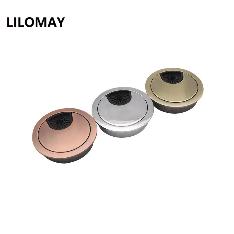 10Pcs 50mm 2Inch Zinc Alloy Furniture Desk Grommet for Wire Organizer Computer Desk Neat Cable Hole Cover Grommet Loop Wire Ring