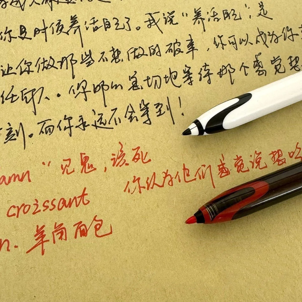 2 Pack No Bleed Black & Red Ink Click Pens with Soft Grip Wholesale Retractable Ballpoint Pens for Office School Medium Point