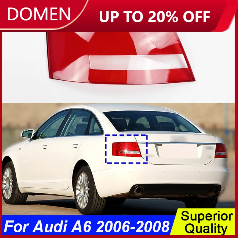

For Audi A6 2006 2007 2008 Rear Taillight Shell Replacement Brake lights Lens Taillight Glass Auto Rear Shell Cover
