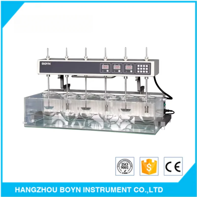 BNDISS-A8 Laboratory Magnetism-pump 8 Vessels Tablet Dissolution Tester with Testing by Self and Alarming Automatically Function