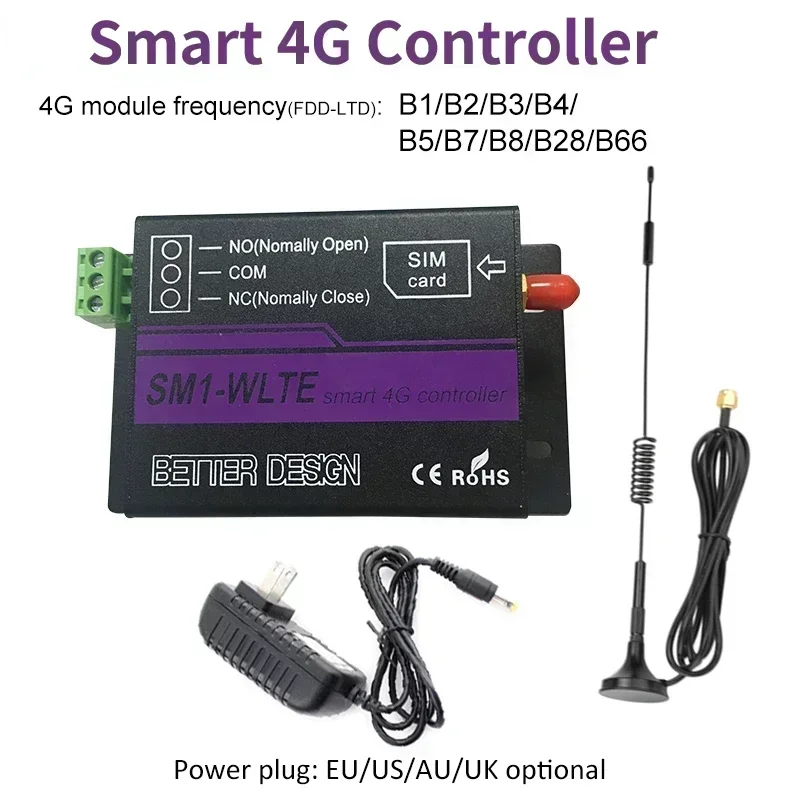 4G GSM One-way Controller Intelligent Power Switch Network APP SMS Call Home Remote Control Automatic Opening of Pump Motor Lock