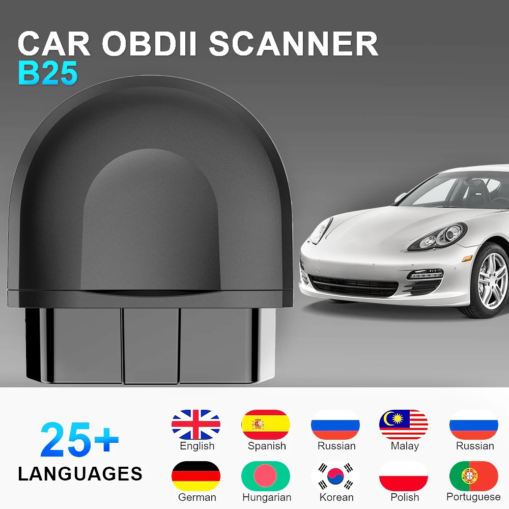 

Диагностический Автомобильный сканер, Bluetooth-совместимый инструмент для диагностики автомобиля 5,0 On-BDII, считыватель кода неисправности автомобиля V1.5