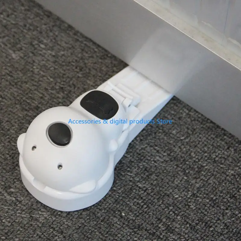 77JD Cartoon Dog Door Stopper with 120DB Alarm Doorstop for Travel Hotel Apartment