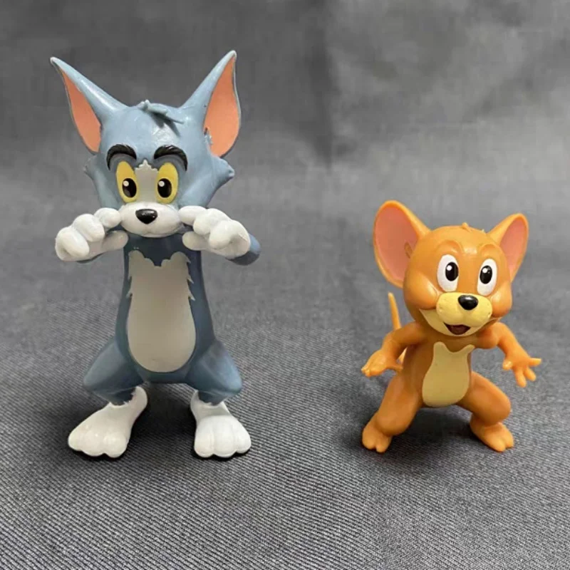 New Anime Toms And Jerrys Action Figures Classic Cartoon Cat Mouse Model Toys Cute Desktop Ornaments Collectible Toy Children'S