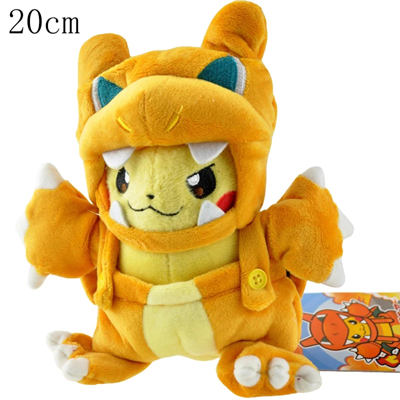 Pokopia Leuchtende Farbige und Pixel-Pikachu-Cosplay-Eevee-Plüschtiere, Charizard Peluche, Lucario, Snorlax, Garchomp, Tyranitar Puppe