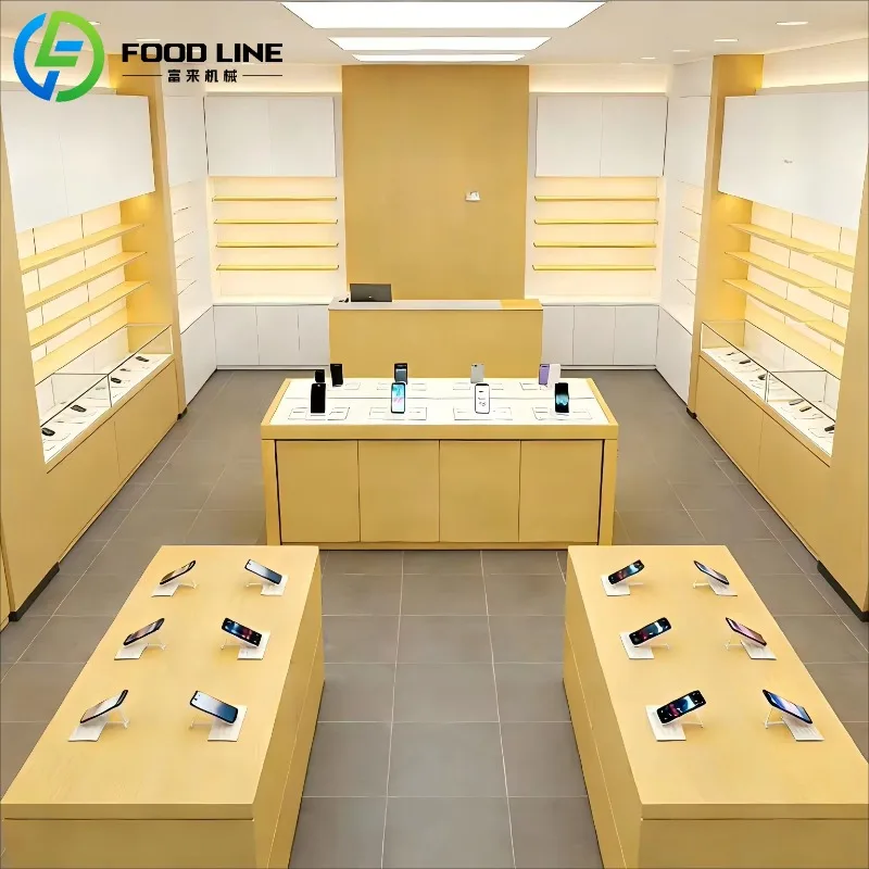 

Custom Mobile Phone Display Cabinet with Drawer, Mobile Phone Display Round Cabinet